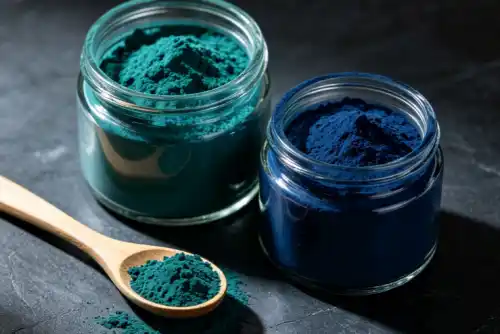 Blue spirulina and phycocyanin powder Blue spirulina and phycocyanin powder